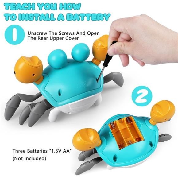 Crawling Crab Toy, Interactive Dancing Walking Moving Toy with Music - Picture 6 of 7